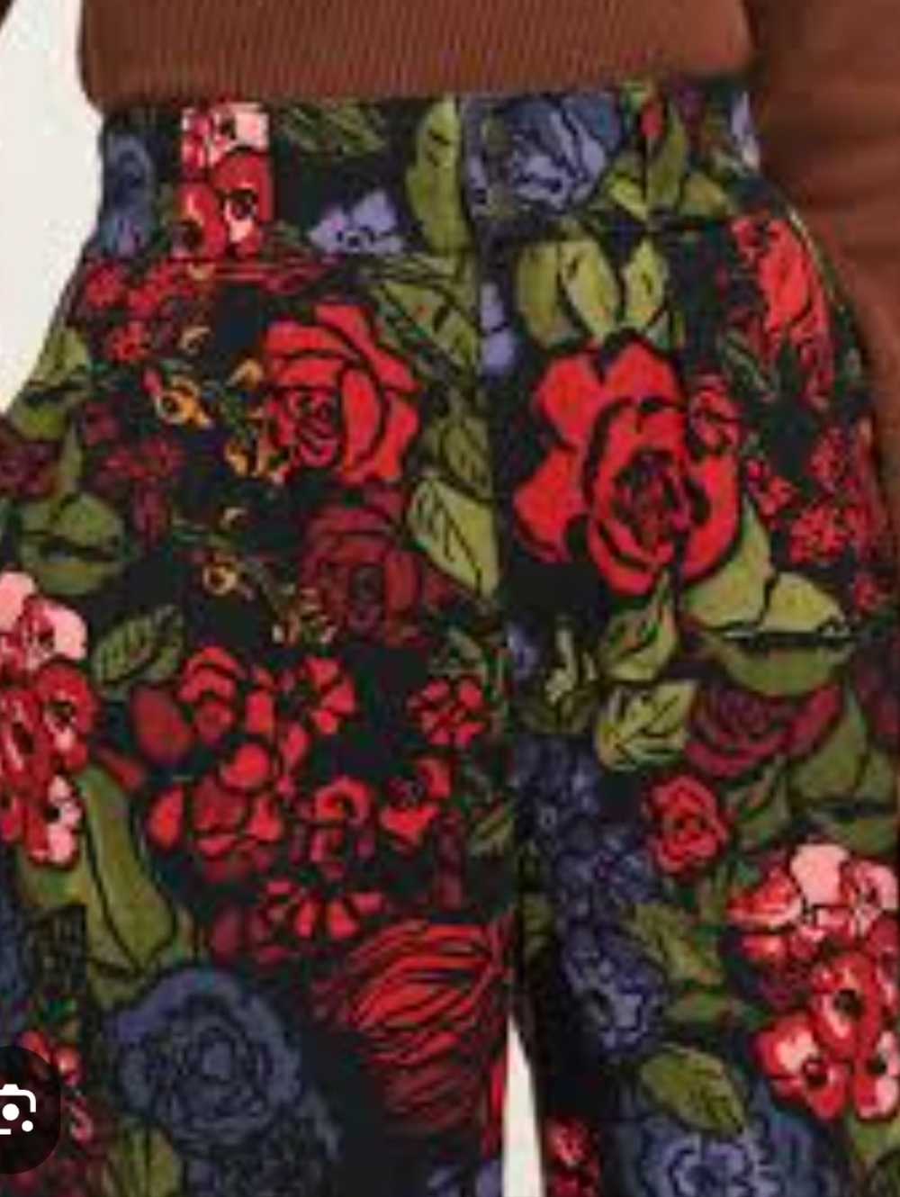 Lucy & Yak Pants Addison Rose Floral Print Denim - Picture 4 of 15